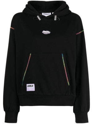 Logo-appliqué drawstring cotton hoodie, CHOCOOLATE Logo-appliqué drawstring cotton hoodie
Logo-appliqué drawstring cotton hoodie, CHOCOOLATE Logo-appliqué drawstring cotton hoodie