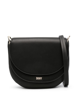 

Logo-lettering leather crossbody bag, DKNY Logo-lettering leather crossbody bag