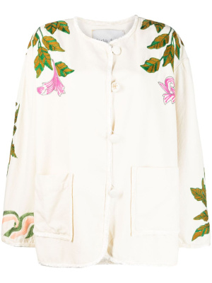 Floral-embroidered virgin-wool jacket, Forte Forte Floral-embroidered virgin-wool jacket
Floral-embroidered virgin-wool jacket, Forte Forte Floral-embroidered virgin-wool jacket