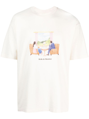 

Graphic-print cotton T-shirt, Drôle De Monsieur Graphic-print cotton T-shirt
