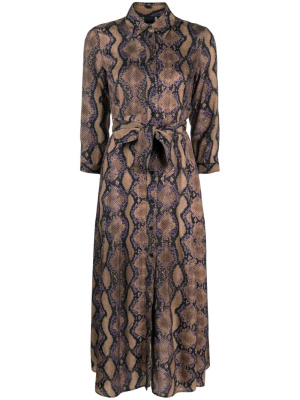 Snakeskin-print long-sleeve midi dress, PINKO Snakeskin-print long-sleeve midi dress
Snakeskin-print long-sleeve midi dress, PINKO Snakeskin-print long-sleeve midi dress