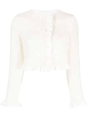 Ruffle-detail cropped tweed jacket, PINKO Ruffle-detail cropped tweed jacket
Ruffle-detail cropped tweed jacket, PINKO Ruffle-detail cropped tweed jacket