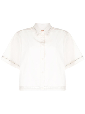 

Cropped shortsleeved shirt, Yves Salomon Cropped shortsleeved shirt