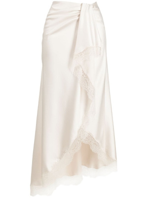 Lace-trim asymmetric satin midi skirt, PINKO Lace-trim asymmetric satin midi skirt
Lace-trim asymmetric satin midi skirt, PINKO Lace-trim asymmetric satin midi skirt