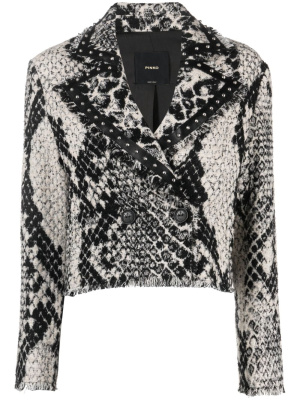 Snake-effect jacquard cropped jacket, PINKO Snake-effect jacquard cropped jacket
Snake-effect jacquard cropped jacket, PINKO Snake-effect jacquard cropped jacket
