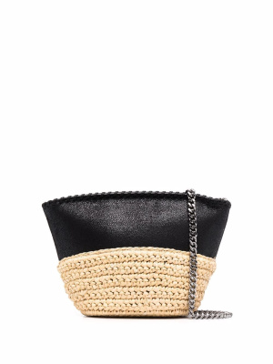 Raffia detailing chain-link crossbody bag, Stella McCartney Raffia detailing chain-link crossbody bag
Raffia detailing chain-link crossbody bag, Stella McCartney Raffia detailing chain-link crossbody bag