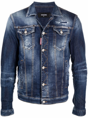 Distressed-finish button-front denim jacket, Dsquared2 Distressed-finish button-front denim jacket
Distressed-finish button-front denim jacket, Dsquared2 Distressed-finish button-front denim jacket