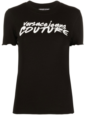 Logo-print lettuce-hem T-shirt, Versace Jeans Couture Logo-print lettuce-hem T-shirt
Logo-print lettuce-hem T-shirt, Versace Jeans Couture Logo-print lettuce-hem T-shirt