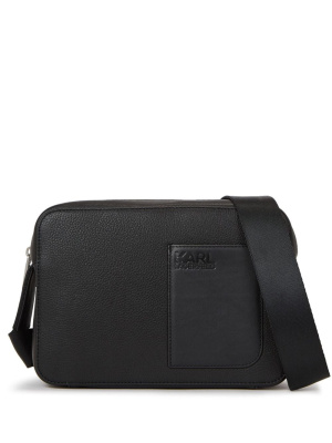 Logo-print leather shoulder bag, Karl Lagerfeld Logo-print leather shoulder bag
Logo-print leather shoulder bag, Karl Lagerfeld Logo-print leather shoulder bag