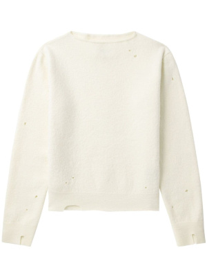 Ripped-detail virgin-wool jumper, MM6 Maison Margiela Ripped-detail virgin-wool jumper
Ripped-detail virgin-wool jumper, MM6 Maison Margiela Ripped-detail virgin-wool jumper