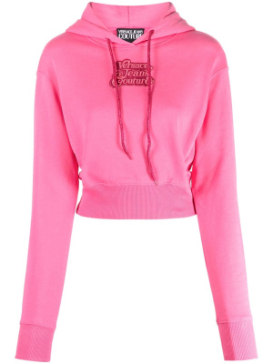 Logo-embroidered cropped hoodie, Versace Jeans Couture Logo-embroidered cropped hoodie
Logo-embroidered cropped hoodie, Versace Jeans Couture Logo-embroidered cropped hoodie