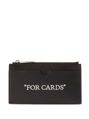 Quote-print leather cardholder, Off-White Quote-print leather cardholder
Quote-print leather cardholder, Off-White Quote-print leather cardholder