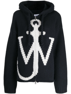 Intarsia-logo zip-fastening hoodie, JW Anderson Intarsia-logo zip-fastening hoodie
Intarsia-logo zip-fastening hoodie, JW Anderson Intarsia-logo zip-fastening hoodie