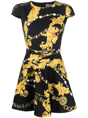 Logo Couture-print belted minidress, Versace Jeans Couture Logo Couture-print belted minidress
Logo Couture-print belted minidress, Versace Jeans Couture Logo Couture-print belted minidress