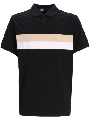Logo-embossed striped polo shirt, Karl Lagerfeld Logo-embossed striped polo shirt
Logo-embossed striped polo shirt, Karl Lagerfeld Logo-embossed striped polo shirt