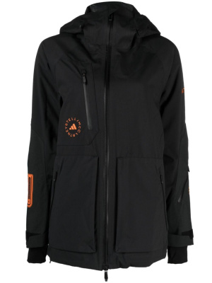 Logo-print hooded jacket, Adidas by Stella McCartney Logo-print hooded jacket
Logo-print hooded jacket, Adidas by Stella McCartney Logo-print hooded jacket