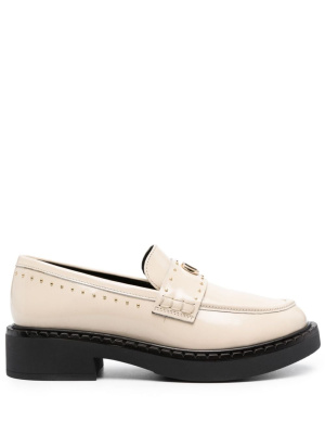 

Oval T logo leather loafers, TWINSET Oval T logo leather loafers
