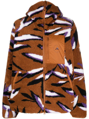 Leaf-print zip-up fleece jacket, Adidas by Stella McCartney Leaf-print zip-up fleece jacket
Leaf-print zip-up fleece jacket, Adidas by Stella McCartney Leaf-print zip-up fleece jacket