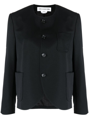 Collarless single-breasted jacket, Comme Des Garçons Girl Collarless single-breasted jacket
Collarless single-breasted jacket, Comme Des Garçons Girl Collarless single-breasted jacket