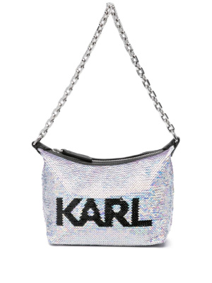 Sequin-embellished cable-link chain shoulder bag, Karl Lagerfeld Sequin-embellished cable-link chain shoulder bag
Sequin-embellished cable-link chain shoulder bag, Karl Lagerfeld Sequin-embellished cable-link chain shoulder bag