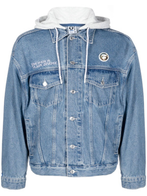 Logo-patch cotton denim jacket, AAPE BY *A BATHING APE® Logo-patch cotton denim jacket
Logo-patch cotton denim jacket, AAPE BY *A BATHING APE® Logo-patch cotton denim jacket