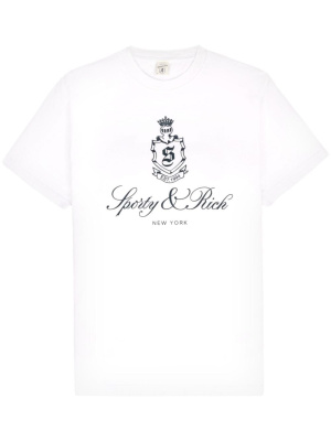 Vendome logo-print cotton T-Shirt, Sporty & Rich Vendome logo-print cotton T-Shirt
Vendome logo-print cotton T-Shirt, Sporty & Rich Vendome logo-print cotton T-Shirt