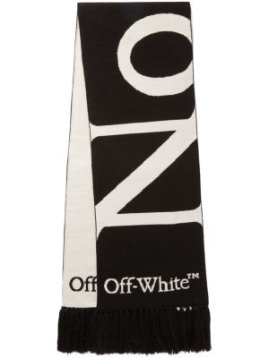 No Offence intarsia-logo scarf, Off-White No Offence intarsia-logo scarf
No Offence intarsia-logo scarf, Off-White No Offence intarsia-logo scarf