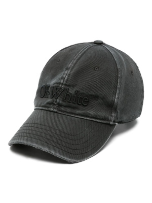 Bookish logo-embroidered distressed cap, Off-White Bookish logo-embroidered distressed cap
Bookish logo-embroidered distressed cap, Off-White Bookish logo-embroidered distressed cap