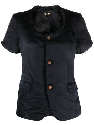 Frayed-edge short-sleeve blazer, Comme Des Garçons Comme Des Garçons Frayed-edge short-sleeve blazer
Frayed-edge short-sleeve blazer, Comme Des Garçons Comme Des Garçons Frayed-edge short-sleeve blazer