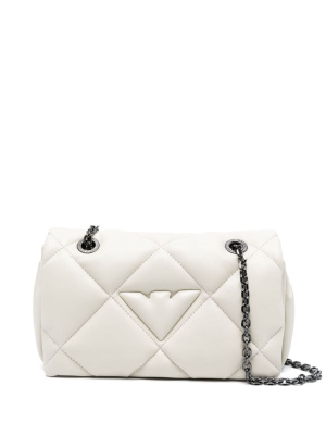 

Logo-embossed faux-leather crossbody bag, Emporio Armani Logo-embossed faux-leather crossbody bag