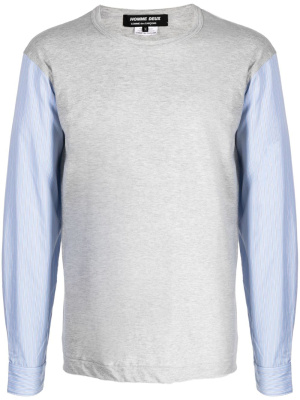 Two-tone striped-sleeves cotton T-shirt, Comme Des Garçons Homme Deux Two-tone striped-sleeves cotton T-shirt
Two-tone striped-sleeves cotton T-shirt, Comme Des Garçons Homme Deux Two-tone striped-sleeves cotton T-shirt