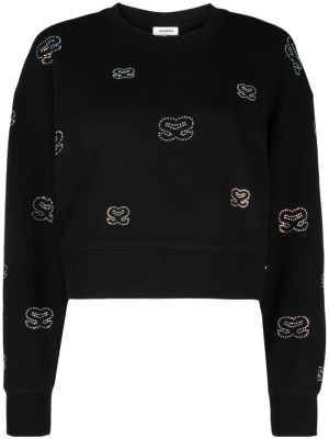 Logo-embellished cropped sweatshirt, SANDRO Logo-embellished cropped sweatshirt
Logo-embellished cropped sweatshirt, SANDRO Logo-embellished cropped sweatshirt