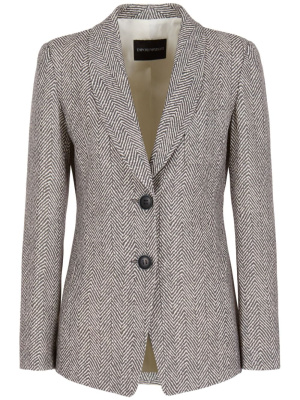 Herringbone single-breasted blazer, Emporio Armani Herringbone single-breasted blazer
Herringbone single-breasted blazer, Emporio Armani Herringbone single-breasted blazer