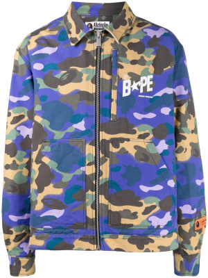 Camouflage-print zipped shirt jacket, A BATHING APE® Camouflage-print zipped shirt jacket
Camouflage-print zipped shirt jacket, A BATHING APE® Camouflage-print zipped shirt jacket
