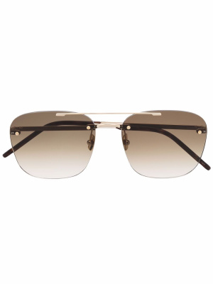 

Pilot frame gradient sunglasses, Saint Laurent Eyewear Pilot frame gradient sunglasses
