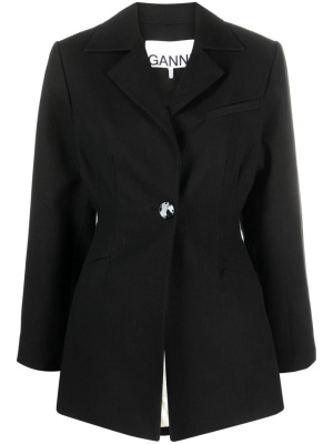 Single-breasted organic-cotton blazer, GANNI Single-breasted organic-cotton blazer
Single-breasted organic-cotton blazer, GANNI Single-breasted organic-cotton blazer