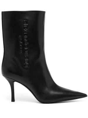 85mm logo-embossed leather boots, Alexander Wang 85mm logo-embossed leather boots
85mm logo-embossed leather boots, Alexander Wang 85mm logo-embossed leather boots