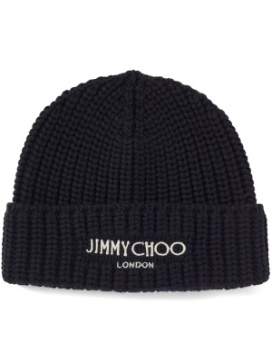 Logo-embroidered ribbed-knit beanie, Jimmy Choo Logo-embroidered ribbed-knit beanie
Logo-embroidered ribbed-knit beanie, Jimmy Choo Logo-embroidered ribbed-knit beanie