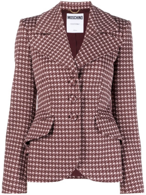 Graphic-print single-breasted blazer, Moschino Graphic-print single-breasted blazer
Graphic-print single-breasted blazer, Moschino Graphic-print single-breasted blazer