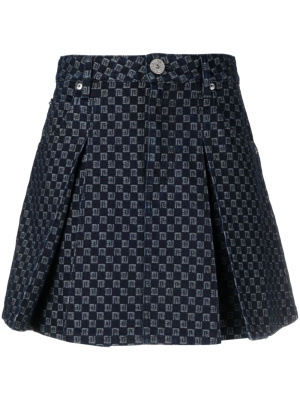 Pleated monogram-jacquard denim miniskirt, Balmain Pleated monogram-jacquard denim miniskirt
Pleated monogram-jacquard denim miniskirt, Balmain Pleated monogram-jacquard denim miniskirt