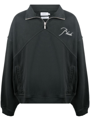 Logo-embroidered half-zip sweatshirt, Rhude Logo-embroidered half-zip sweatshirt
Logo-embroidered half-zip sweatshirt, Rhude Logo-embroidered half-zip sweatshirt