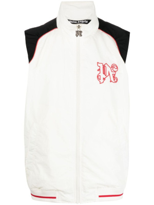 Racing Paddock monogram-embroidered vest, Palm Angels Racing Paddock monogram-embroidered vest
Racing Paddock monogram-embroidered vest, Palm Angels Racing Paddock monogram-embroidered vest