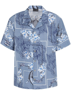 Graphic-print camp-collar shirt, Emporio Armani Graphic-print camp-collar shirt
Graphic-print camp-collar shirt, Emporio Armani Graphic-print camp-collar shirt