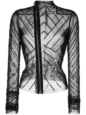 Sequin-embellished mesh jacket, Rick Owens Lilies Sequin-embellished mesh jacket
Sequin-embellished mesh jacket, Rick Owens Lilies Sequin-embellished mesh jacket