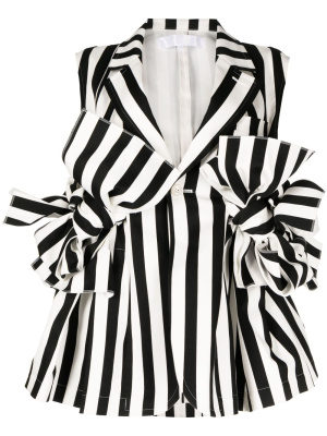 Bow-detail striped cotton vest, Comme des Garçons TAO Bow-detail striped cotton vest
Bow-detail striped cotton vest, Comme des Garçons TAO Bow-detail striped cotton vest
