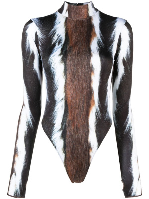 Abstract-print backless bodysuit, Roberto Cavalli Abstract-print backless bodysuit
Abstract-print backless bodysuit, Roberto Cavalli Abstract-print backless bodysuit