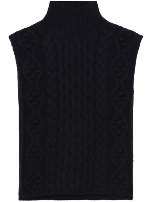 High-neck sleeveless cable-knit vest, Loulou Studio High-neck sleeveless cable-knit vest
High-neck sleeveless cable-knit vest, Loulou Studio High-neck sleeveless cable-knit vest