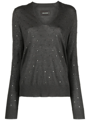 Elya rhinestone-embellished cashmere jumper, Zadig&Voltaire Elya rhinestone-embellished cashmere jumper
Elya rhinestone-embellished cashmere jumper, Zadig&Voltaire Elya rhinestone-embellished cashmere jumper