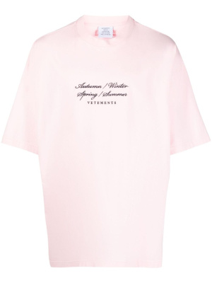 4 Seasons embroidered cotton T-shirt, VETEMENTS 4 Seasons embroidered cotton T-shirt
4 Seasons embroidered cotton T-shirt, VETEMENTS 4 Seasons embroidered cotton T-shirt