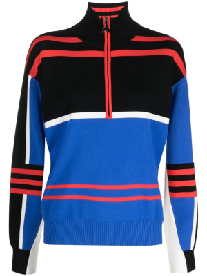 

Stripe-detailing zip-up jumper, Patrizia Pepe Stripe-detailing zip-up jumper